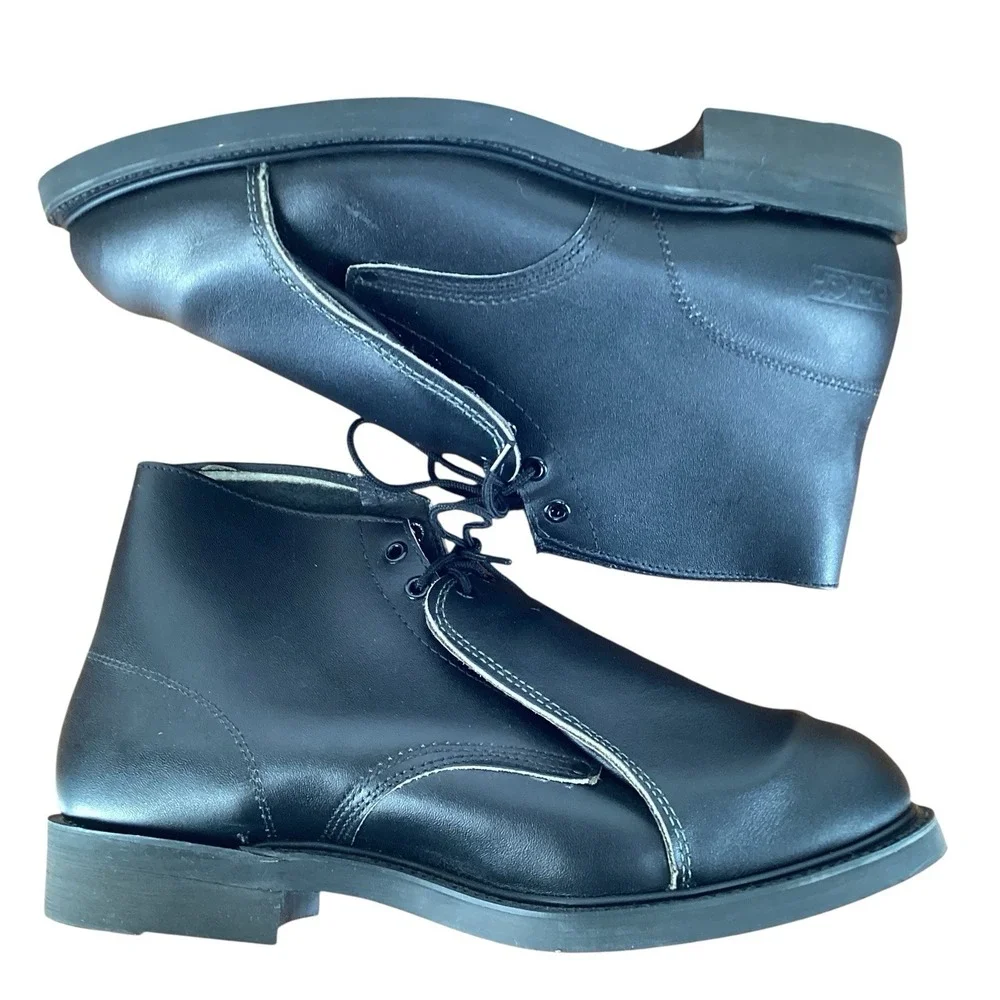 Lehigh‎ Black Leather Chukka Safety Toe Work Boots Shoes USA Made Sz  10 EEE